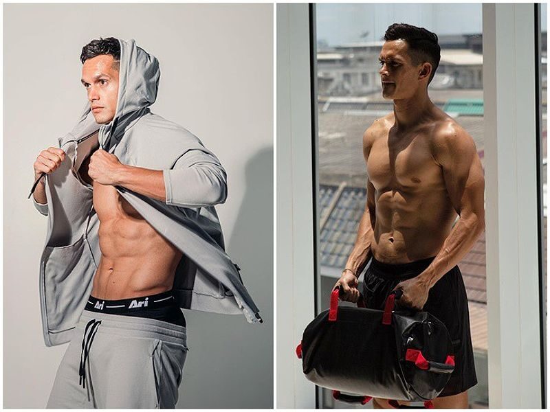 Anh sở hữu vóc dáng vạn người mê.