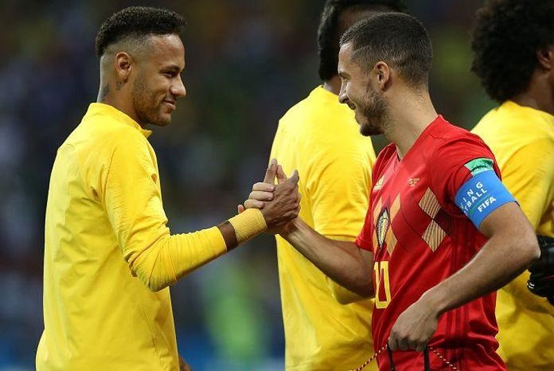 Neymar và Eden Hazard